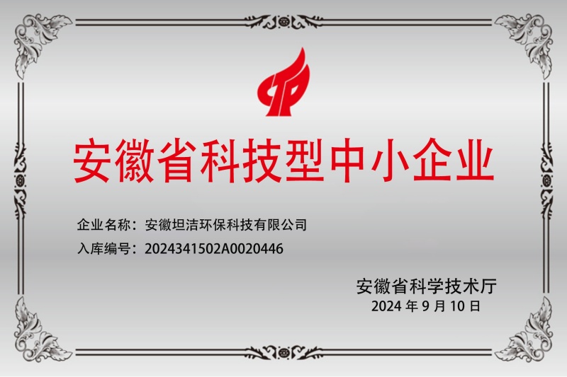 大同安徽科技型中小企业证书